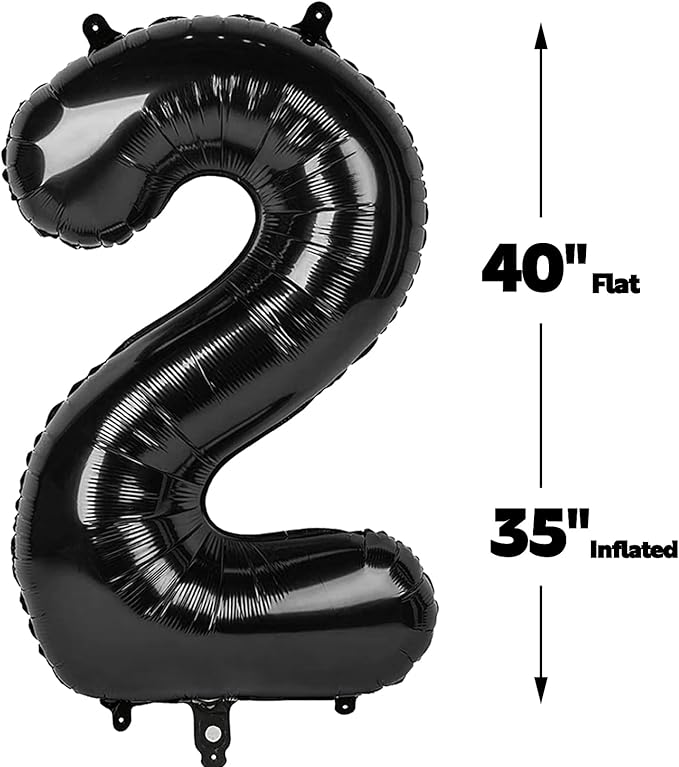 Black Number 21 Balloon 40 Inch Birthday Decorations, Anniversary and - Image 2