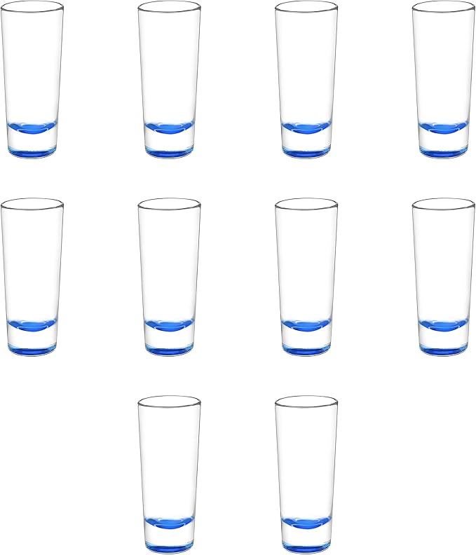 DISCOUNT PROMOS Cordial Shooter Shot Glasses 2 oz. Set of 10, Bulk Pack by DISCOUNTPROMOS