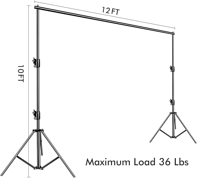 SLOW DOLPHIN Photo Video Studio 12ft x 10ft Heavy Duty Adjustable Photography - Image 2