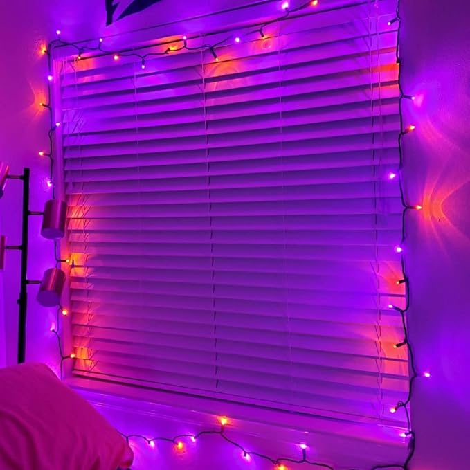 Dazzle Bright Purple and Orange Halloween Fairy String Lights, 4 Pack Total - Image 7