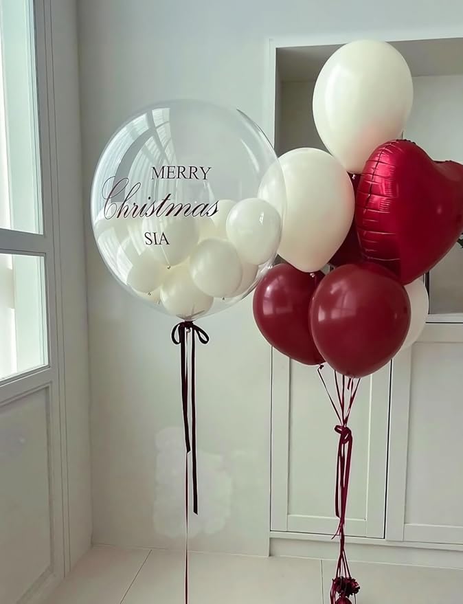 Burgundy and Gold Balloons - Image 5