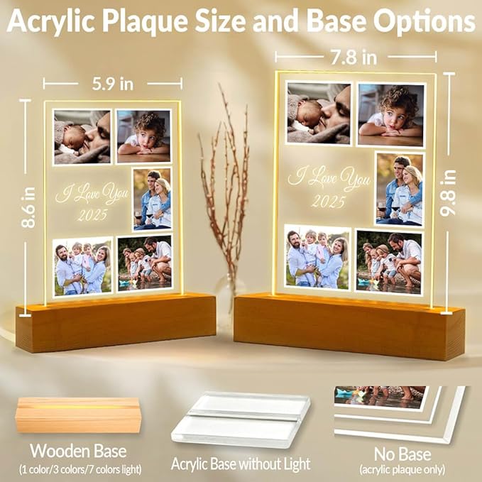 Custom Picture Frames with Photo, Customized Photo Frame with Night Light - Image 7