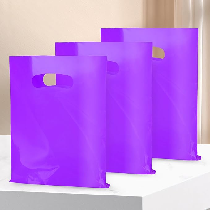 Purple 100 PCS Small Gift Bags, Treat Retail Pouches - Image 6