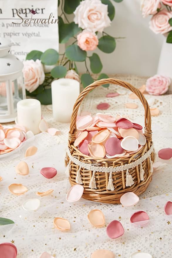 Serwalin 300Pcs Silk Rose Petals Artificial Flower Petals - Image 2