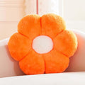 Cute Decorative Orange Flower Shaped Throw Pillow by Kcvvcr