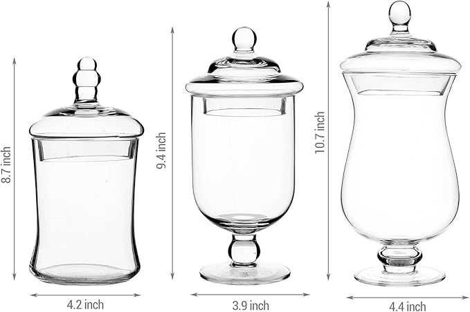 MyGift Clear Glass Apothecary Jars - Image 5