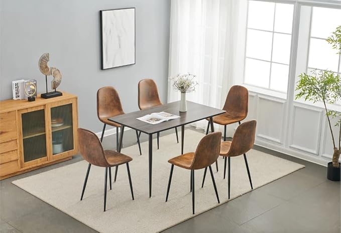 Homy Casa Dining Chairs Set of 2, Modern Mid-Century Style Dining Room Side - Image 7