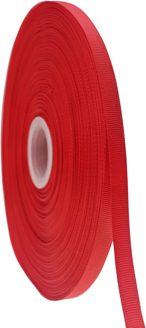 Jesep One Roll 100 Yards 3/8" Soild Grosgrain Ribbon Boutique Gift Wrapping - Image 3