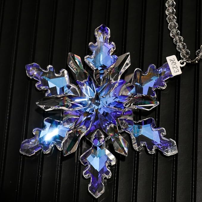 2024 Christmas Ornament Crystal Snowflake Ornaments Annual Edition Christmas - Image 3