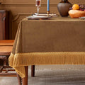 F-CHU Luxury Camel Tablecloth Thickset Velvet Tablecloth by F-CHU