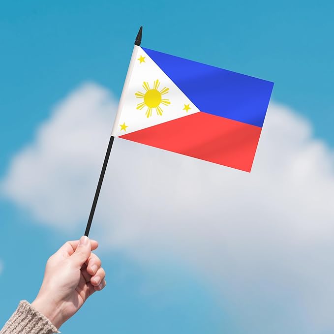 2 Pack Philippine Desk Flag Set, Philippine Desktop Small Miniature Table - Image 7