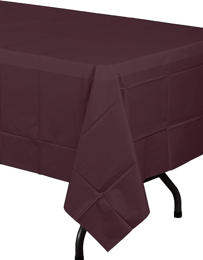 Exquisite 12-Pack Premium Plastic Tablecloth 54in. x 108in. Rectangle Table - Image 3