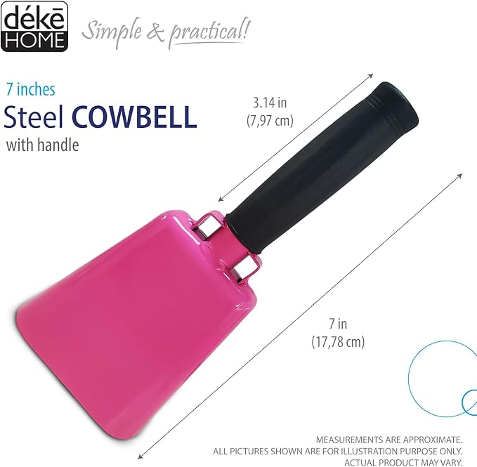 Deke Home - 2 Pack 7 Inch Steel Cowbells - Image 2