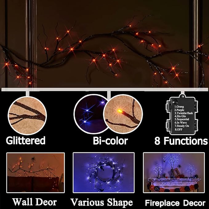 Hairui Lighted Halloween Garland - Image 2