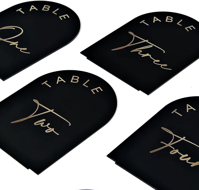Black Arch Wedding Table Numbers 1-15 - Image 3