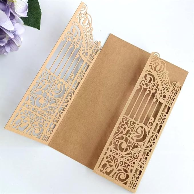 MillaSaw Craft Paper Fence Laser Cut Invitation Card - Image 5