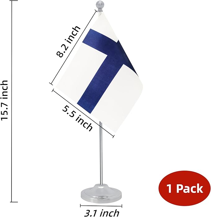 Finland Desk Flag, Finnish Table Office Flag - Image 2