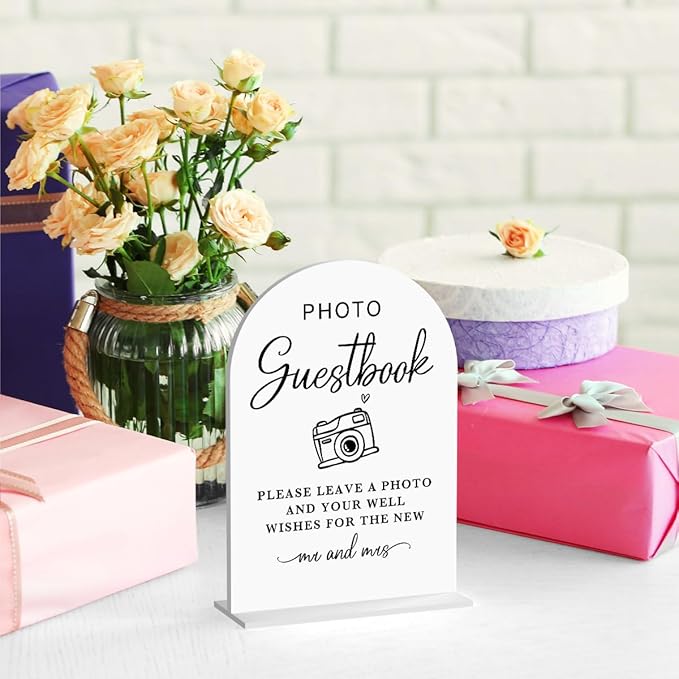 Acrylic Wedding Sign Photo Guestbook Sign - Image 4