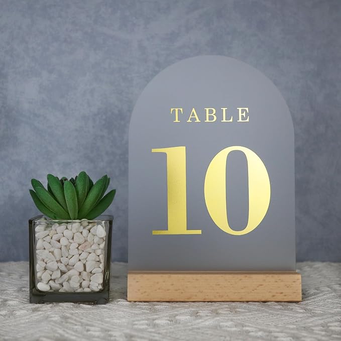 Wedding Table Numbers 1-10, Acrylic Arch Signs - Image 7