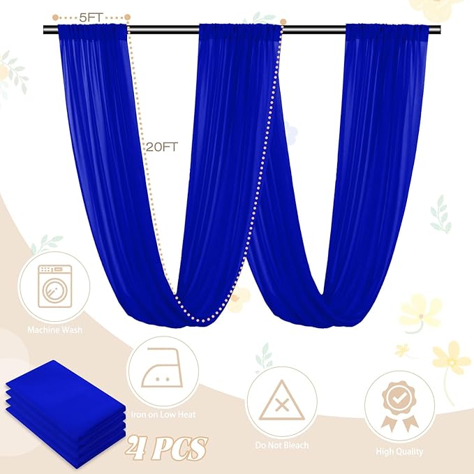 FUHSY Royal Blue Ceiling Drapes - Image 5