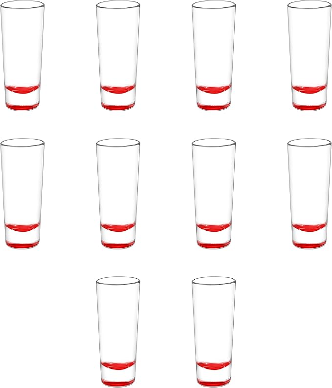 DISCOUNT PROMOS Cordial Shooter Shot Glasses 2 oz. Set of 10, Bulk Pack by DISCOUNTPROMOS