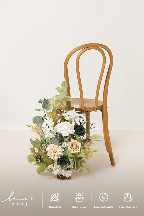 Ling's Moment 17.5" Tall Standing Artificial Flowers Arrangements 4pcs Fall - Image 2