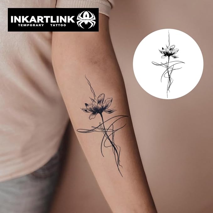 INKARTLINK Tattoo Tech, 2 Sheets Large Semi Permanent Tattoo, Adult Art Design - Image 2