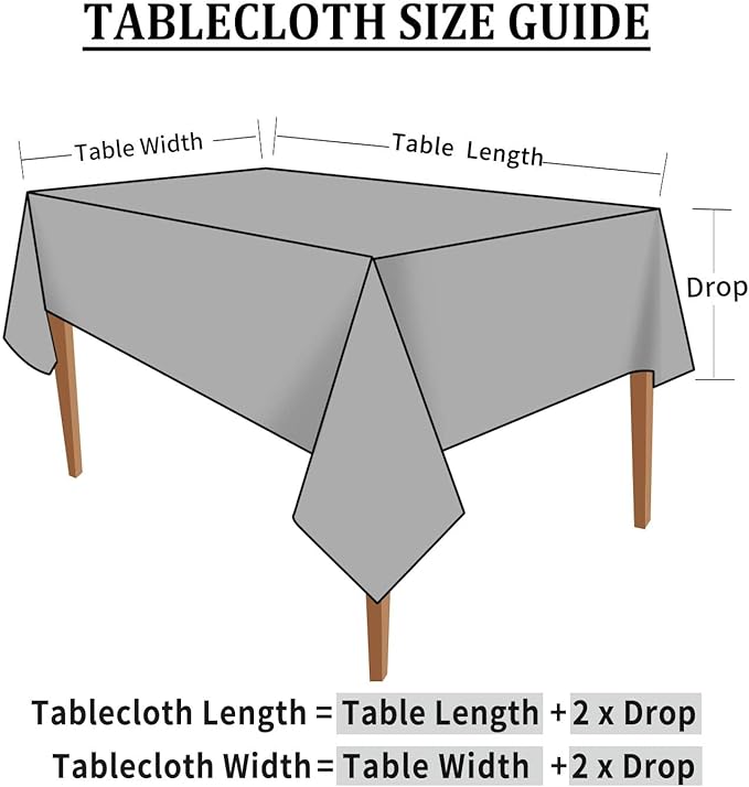 Smiry Rectangle Table Cloth, Waterproof Heavy Duty Vinyl Tablecloths, Wipeable - Image 6