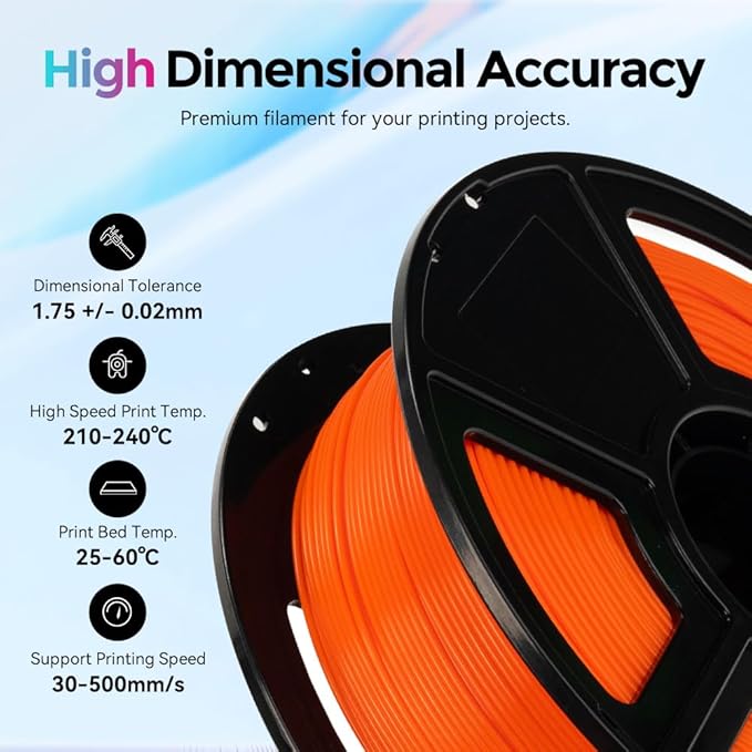 FLASHFORGE Rapid PLA Filament 1.75mm, High Flow Speedy 3D Printer Filament - Image 5