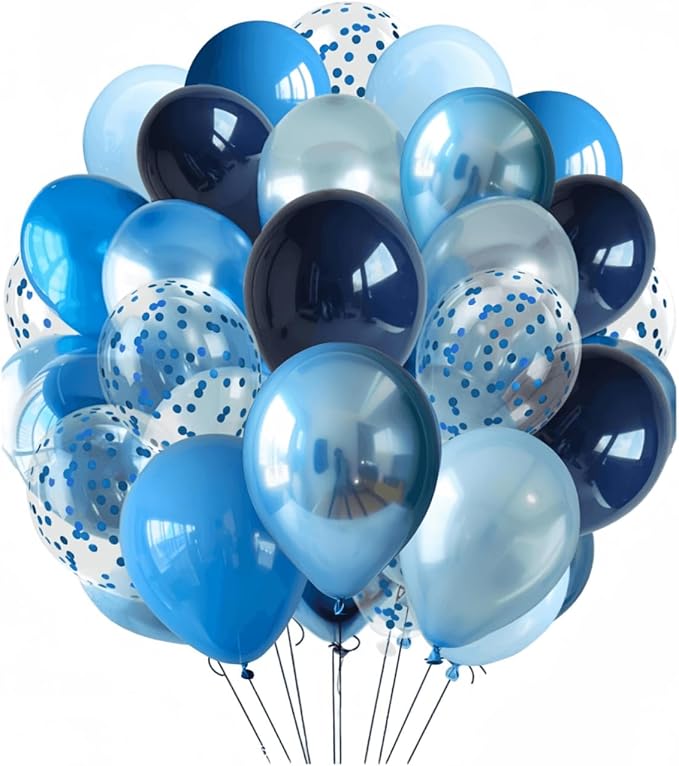 300 Pcs Blue Balloons 12 Inch Different Shades of Blue Party Balloon Set by YFLIUBAI