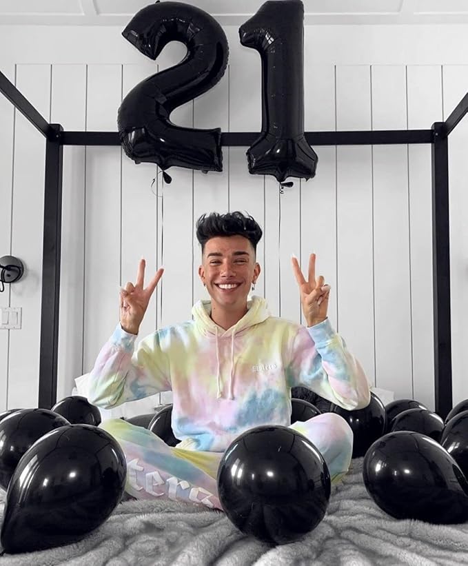 40 Inch Black Number Balloon 0-9, Big Size Happy Birthday Balloon, Foil Helium - Image 7