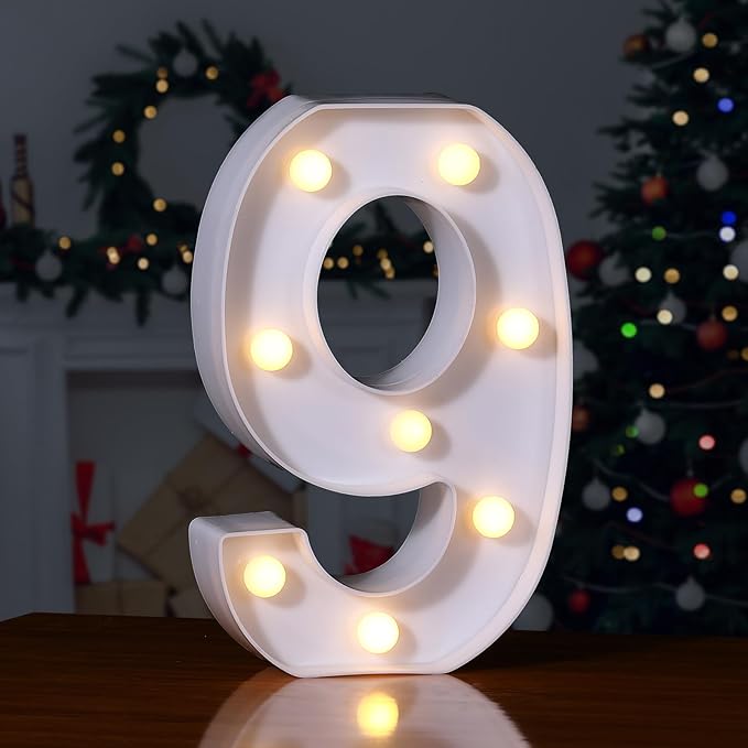 Foaky Decorative Led Marquee Light Up Number, Marquee Light Up Number Sign by Foaky