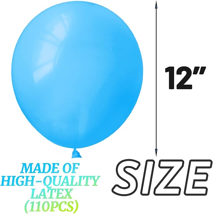 Light Blue Balloon 110pcs - Image 2