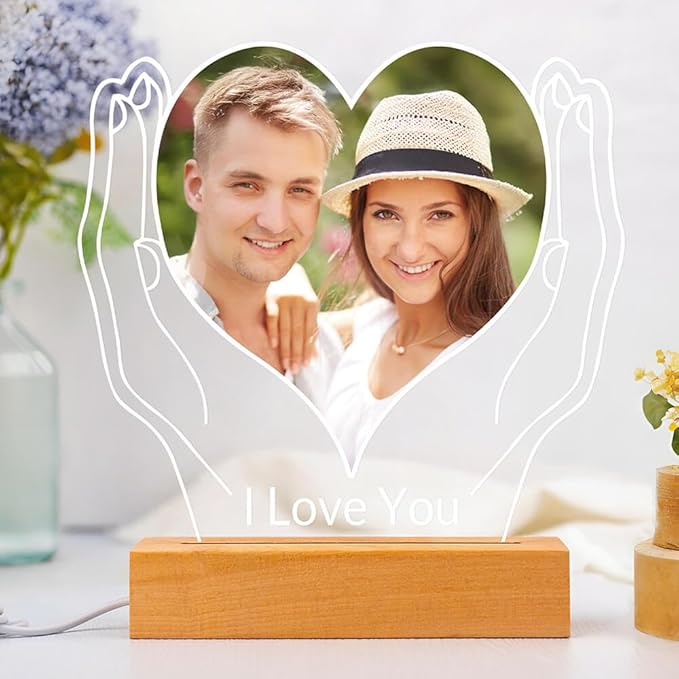 Custom Picture Frames with Photo, Personalized Photo Frames with Night Light - Image 6