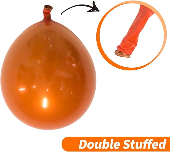 Chrome Orange Balloons, Shiny Thick Chrome Metallic Balloon Latex Helium Balloon - Image 4