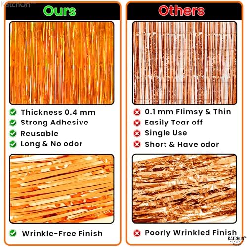 KatchOn, Basketball Party Decorations | Tinsel Backdrop - Image 3