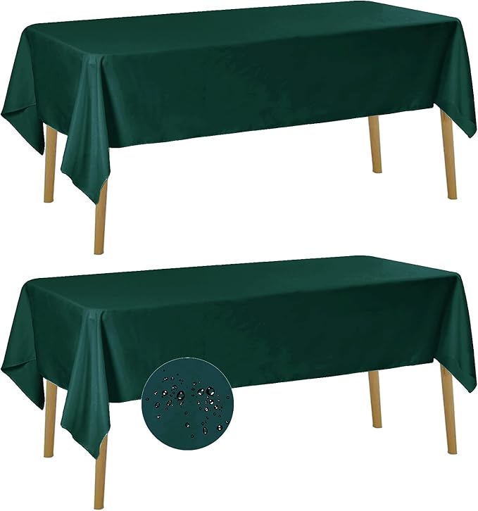 Fokitut 2 Pack Waterproof Rectangle Tablecloth, 60x120 Inch, Stain Resistant by BalsaCircle