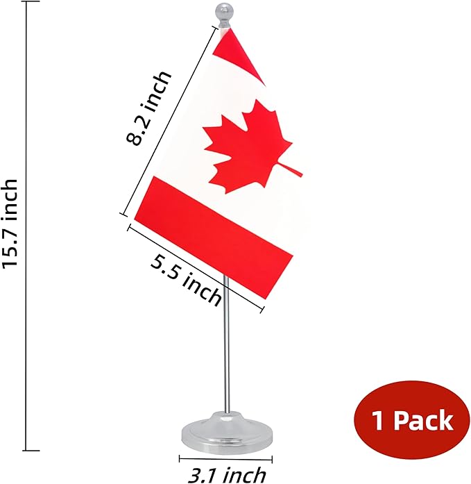 Canada Desk Flag, Canadian Table Office Flag - Image 2