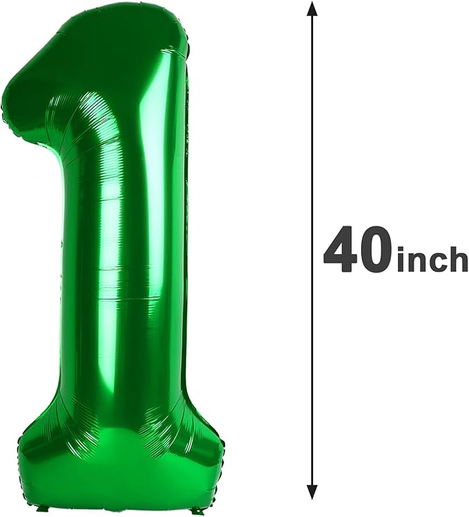 Green Number 17 Birthday Balloon 40 Inch, Digital Balloons - Image 2