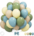 Sage Green Blue Balloons, 12 Inchs Dusty Blue Yellow Avocado Green Apricot by Sowide