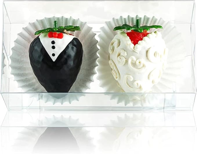 RomanticBaking 100 Pack 4 1/2" x 2 1/4" x 2" Small Chocolate Covered by RoanticBaking