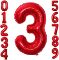 GOER Red Foil Balloons Number 1, Huge Number Balloons by GOER