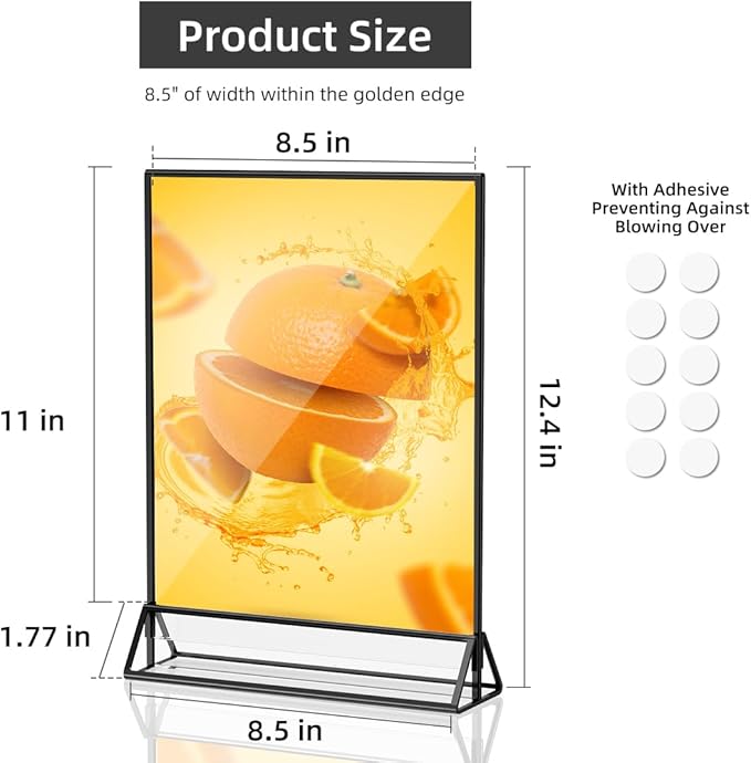 Acrylic Sign Holder 8.5X11 Clear Sign Holder, Double Sided Flyer Holder - Image 4