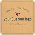100pcs Personalized Stickers Labels Custom Business Logo Stickers Kraft Paper by Jamipasp