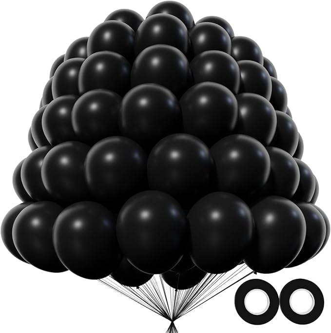 KAWKALSH 200pcs Black Balloons 5 Inch, Small Mini Latex Balloons by %E7%AB%8B%E5%8D%B3%E8%B4%AD%E4%B9%B0