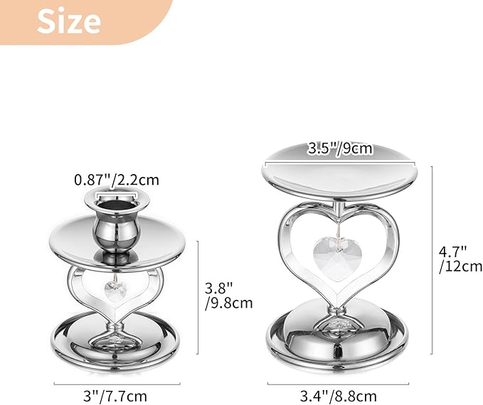 Nuptio Unity Candle Holder Silver Candlestick Holder - Image 6