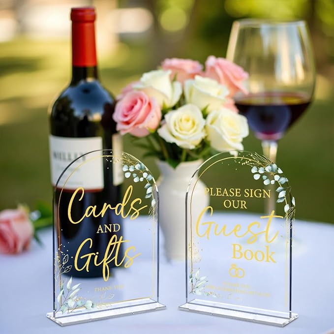 2-Piece Acrylic Wedding Sign Set - Image 4