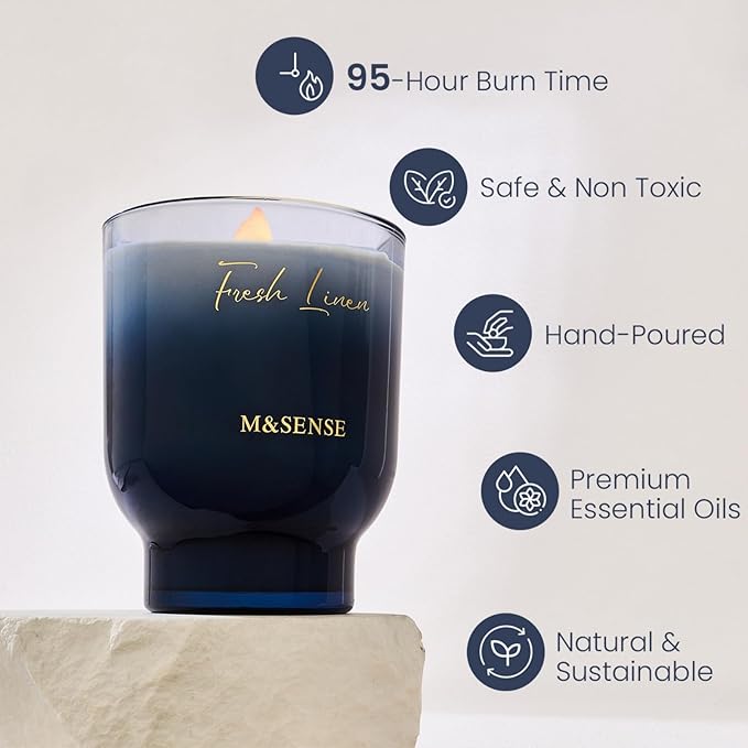 M&SENSE 16.6oz Natural Soy Large Jar Candle - Image 2