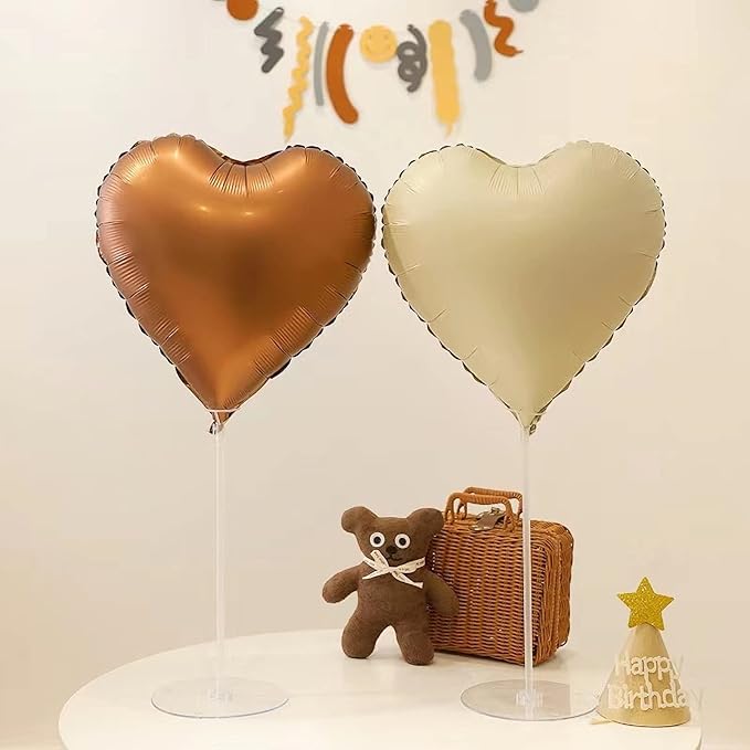 10pc Cream White Heart Balloons - Image 2