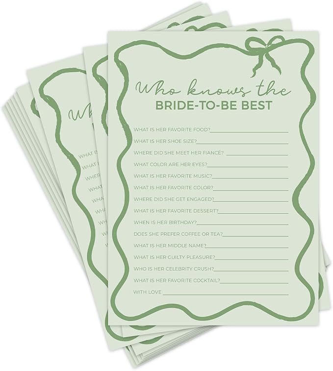 DEEKA 30 PCS Bridal Shower Games Card - Image 8